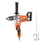 VEVOR Trapano Miscelatore Elettrico 15,89 mm 1200 W con Agitatore per Miscelazione 750 giri/min 3,2 A Trapano Miscelatore con Impugnatura a D per Foratura e Miscelazione per Cemento