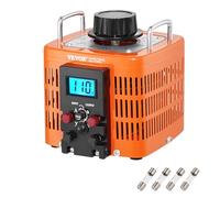 VEVOR Trasformatore di tensione 2000VA, 6,6 Amp, Regolatore di tensione CA con ingresso 230 V e uscita 0-300 V, con display LCD 4 fusibili per ufficio industriale domestico