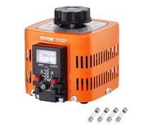 VEVOR Trasformatore Tensione Variabile 500VA, 1.7A, Ingresso 230V, Uscita 0-300V, Regolatore di Tensione AC 4 Fusibili, Interruttore di Controllo Termico Ufficio Industriale Domestico
