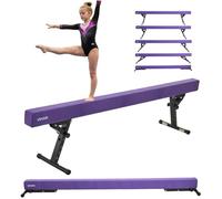 VEVOR Trave di Equilibrio per Ginnastica per Bambini, Altezza Regolabile 241 cm 5 Livelli, capacità di Carico 158,7 kg, Trave Ginnastica Artistica di Equilibrio per Casa Palestra, Viola