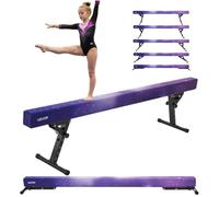 VEVOR Trave di Equilibrio per Ginnastica per Bambini, Altezza Regolabile 241 cm 5 Livelli, capacità di Carico 158,7 kg, Trave Ginnastica Artistica di Equilibrio per Casa Palestra, Galassia
