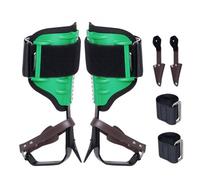 VEVOR Set di Attrezzature per Arrampicata, 1 Paio di Speroni da Arrampicata in Lega di Acciaio, Carico158,75 kg Attrezzatura Arrampicata Alberi con Cinghie Protezioni per Punte, per Scalatori, Verde