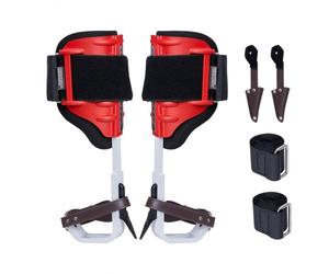VEVOR Tree Climbing Spikes, 1 Paio Speroni Arrampicata Alluminio, Capacità 158,75 kg, Arrampicata Alberi con Cinghie e Protezioni per Punte, Attrezzatura per Arboricoltura Scalatori, Caccia Rosso