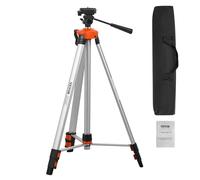 VEVOR Treppiede per Livella Laser, Attacco Filettato ¼ x 20, Regolabile Altezza 695-1750 mm con Bolla di Livello Integrata Supporto per Scanner Laser Leggero, Gambe Retrattili Treppiede in Alluminio