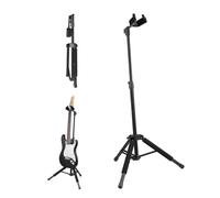 VEVOR Supporto per Chitarra Treppiede, Capacità di Carico di 15 kg Espositore da Pavimento Pieghevole per Chitarra con Altezza Regolabile da 900-1200 mm, per Chitarra Acustica Elettrica Basso Classico