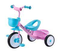 VEVOR Triciclo Bambini 2-5 Anni Sedile Regolabile Cestino Portaoggetti Rosa Blu