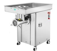 VEVOR Tritacarne Elettrico capacità 16,7 kg/min, Tritacarne con Lama e Piastra di Macinazione, Insaccatrice in Acciaio Inossidabile, Facile da Pulire, per Cucina Ristorante Macelleria