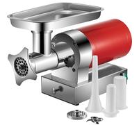 VEVOR Tritacarne Elettrico Efficienza 300kg/min, Tritacarne Industriale da Banco 180giri/min Macchina per Salsicce Piastra di Macinazione, Tritacarne Commerciale in Acciaio Inox Cucina Ristorante