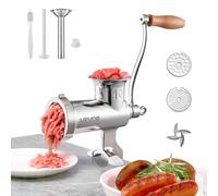 VEVOR Tritacarne Manuale per Impieghi Gravosi in Acciaio Inox Diametro 8/8,3 cm