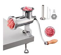 VEVOR Tritacarne Manuale per Impieghi Gravosi, Tritacarne in Acciaio Inossidabile 304 Diametro 8/8,3 cm, Uso per Macinazione di Verdure, Noci, Carne di Maiale, Manzo, Pollo, Pepe, Aglio, Arachidi, ecc