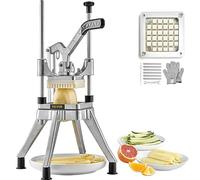 VEVOR Tritatutto Manuale Uso Commerciale Multifunzione in Acciaio Inox Lama 1/2 Pollici 1,27 cm, Tagliapatate Bastoncini di Frutta Tritaverdure Manuale Tritatutto per Frutte Verdure