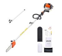VEVOR Troncatrice a Gas per Alberi a 2 Tempi da 25 cc Troncatrice a Catena per Taglio con Barra di Taglio da 20,3 cm Tagliasiepi a Batteria con Serbatoio da 650 ml Estensibile da 2 a 2,74 m
