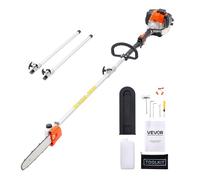 VEVOR Troncatrice a Gas per Alberi a 2 Tempi da 25 cc Troncatrice a Catena per Taglio con Barra di Taglio da 30,5 cm Tagliasiepi a Batteria con Serbatoio da 650 ml Estensibile da 2,12 m a 3,62 m