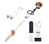 VEVOR Troncatrice a Gas per Alberi a 2 Tempi da 25 cc Troncatrice a Catena per Taglio con Barra di Taglio da 30,5 cm Tagliasiepi a Batteria con Serbatoio da 650 ml Estensibile da 2,12 m a 3,62 m