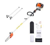 VEVOR Troncatrice a Gas per Alberi a 2 Tempi da 33 cc Troncatrice a Catena per Taglio con Barra di Taglio da 20,3 cm Tagliasiepi a Batteria con Serbatoio da 850 ml Estensibile da 2,04 m a 3,54 m