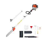 VEVOR Troncatrice a Gas per Alberi a 2 Tempi da 52 cc Troncatrice a Catena per Taglio con Barra di Taglio da 35,6 cm Tagliasiepi a Batteria con Serbatoio da 850 ml Estensibile da 2,2 a 2,94 m