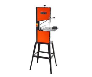 VEVOR Troncatrice a Nastro con Supporto Potenza Nominale 373W Lunghezza di Taglio max. 254 mm Altezza di Taglio max. 160 mm Tavolo in Ghisa con Luce di Lavoro a 360° per Lavorazione del Legno