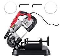 VEVOR Troncatrice a Nastro Portatile a Velocità Variabile, 5 Pollici 1100 W Segatrice a Nastro con Base per Tagliare Acciaio Inossidabile, Alluminio, Metallo, Ferro, Cavi Rigidi, Legno, PVC, Plastica