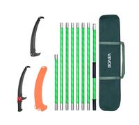 VEVOR Troncatrice a Palo Manuale, Potatore per Alberi con Asta Estensibile da 118 a 809,3 cm in Fibra di Vetro Leggera, Lama Affilata in Acciaio da 65 Mn, a Doppio Gancio per Palme e Arbusti