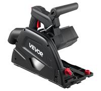VEVOR Troncatrice Circolare per Binario Taglio di Legno, Troncatrice Circolare Lama 165,1 mm Angolo di Taglio da 90° a 45° Velocità 5500 giri/min Taglierina da Banco per Legno Guida non Inclusa