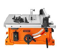 VEVOR Troncatrice Circolare per Legno da Banco con Lama 1800W / 8A per Lavorazione in Officina Garage, 4400 giri/min Angolo Taglio Regolabile -60˚-+60˚ Capacità di strappo 62,5cm