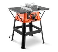 VEVOR Troncatrice da Tavolo con Supporto, 254 mm, Troncatrice Tavolo Compatta 1800 W, Capacità Taglio Massima 200 mm, Velocità Taglio 4800 giri/min, con Lama 24 Denti Calibro Scorrevole per Troncatura