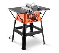 VEVOR Troncatrice da Tavolo con Supporto, 254 mm, Troncatrice Tavolo Compatta 1800 W, Capacità Taglio Massima 200 mm, Velocità Taglio 4800 giri/min, con Lama 24 Denti Calibro Scorrevole per Troncatura