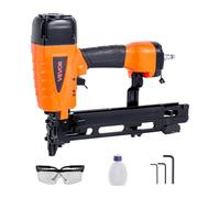 VEVOR Troncatrice Sparachiodi Pneumatica, Calibro 16, 10,8 mm, Corona Media, Lunghezza da 25 mm a 50 mm, da 70 a 120 PSI, per Coperture di Tetti, Rivestimenti di Pareti, Recinzioni e Sottopavimenti