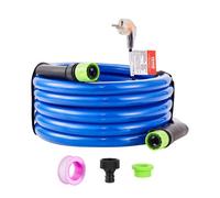 VEVOR Tubo Acqua Riscaldata 4,6 m per Camper, Tubo Acqua Potabile Riscaldato Antigelo fino a -42,7°C, Autoregolante Automatica, ID 158 mm con Set Raccordi Collegamento Rapido, Senza Piombo e BPA