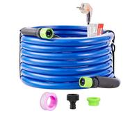 VEVOR Tubo Acqua Riscaldata 7,6 m per Camper, Tubo Acqua Potabile Riscaldato Antigelo fino a -42,7°C, Autoregolante Automatica, ID 158 mm con Set Raccordi Collegamento Rapido, Senza Piombo e BPA