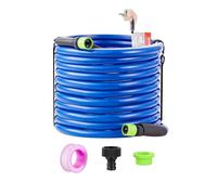 VEVOR Tubo Acqua Riscaldata per Camper 22,9 m Tubo Acqua Potabile Riscaldato Antigelo fino a -42,7°C Autoregolante Automatica, ID 15,87 mm con Set di Raccordi a Collegamento Rapido, Senza Piombo