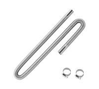 VEVOR Tubo Flessibile di Scarico per Riscaldatore Diesel in Acciaio Inossidabile da 119 cm, Connettore per Uscita d'Aria da Parcheggio da 2 kW/5 kW/8 kW con 2 Fascette Stringitubo per Manutenzione