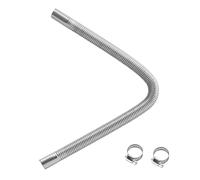 VEVOR Tubo Flessibile di Scarico per Riscaldatore Diesel in Acciaio Inossidabile da 59 cm, Connettore per Uscita d'Aria da Parcheggio da 2 kW/5 kW/8 kW con 2 Fascette Stringitubo per Manutenzione