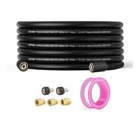 VEVOR Tubo per Idropulitrice 15,2m, Ricambio Tubo Filettatura in Ottone, Flessibile 6,4mm, Connettore Filettato M22-14mm, Raggio Curvatura 19,1mm, 248,21bar ad Alta Pressione