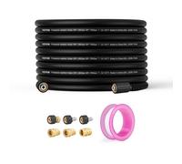 VEVOR Tubo per Idropulitrice 30,5 m ∅ 6,4 mm M22-14 mm, Filettatura in Ottone di Ricambio Idropulitrice Alta Compatibilità, Raggio di Curvatura 3/4", Tubo di Ricambio per Prolunga per Idropulitrice