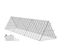 VEVOR Tunnel per Polli 300 x 71 x 61,5 cm (L x P x A) Recinto per Pollai Portatili per Facile Installazione all'Esterno, Tunnel per Polli Portatili da Cortile, Adatto per Polli, Anatre, Conigli, Nero
