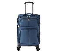 VEVOR Valigia da Viaggio a Mano Morbida Espandibile Ruote Girevoli 400 x 285 x 620 mm, Valigia in Tessuto Bagaglio a Mano con Tasca Cerniera Lucchetto TSA, Bagaglio Blu