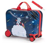 VEVOR Valigia per Monopattino da Viaggio Capienza 20L, Trolley per Scooter Carico max. 50 kg, Valigia per Scooter Impugnatura Antiscivolo in TPR, Monopattino Valigia con 4 Ruote, Blu e Bianco