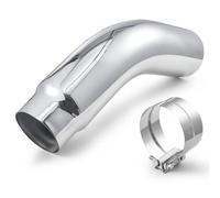 VEVOR Valvola di Scarico Automatica con Pezzo Angolato, Ingresso 127 mm, Uscita 152 mm, Lunghezza Totale 584 mm, Terminale di Scarico Curvo Verso il Basso con Morsetto per Camion, Superficie Cromata