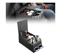 VEVOR Vano Organizer Bracciolo Auto SUV Sedile Posteriore Console Centrale Cassetta Porta Attrezzi Oggetti Portabicchiere Supporto per Telefono, per Monovolume Berlina SUV MPV, 435 x 250 x 230 mm