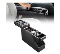 VEVOR Vano Organizer da Pavimento per Auto SUV tra Sedile Console Centrale | Cassetta Porta Attrezzi Oggetti Portabicchiere Supporto per Telefono, Scomparti Multipli, Coperchio Scorrevole, Minivan, SUV
