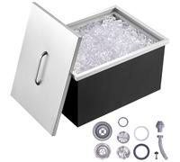 VEVOR Vaschetta Ghiaccio da Incasso 508x355x308 mm in Acciaio Inox per Bevande