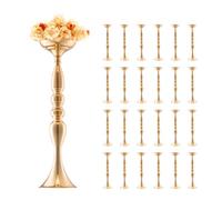 VEVOR Vaso per Fiori da Matrimonio, Alto 50 cm Centrotavola in Metallo per Matrimonio 24 Pezzi, Supporto per Composizioni Floreali Dorate per Tavoli per Cene di Nozze, Cerimonia, Compleanno, Evento