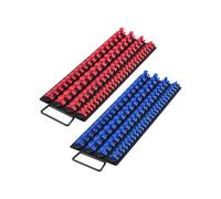 VEVOR Vassoio Porta-Bussole Portatile, 2 Set per Porta-Bussole Metrico SAE 1/4 3/8 1/2 Pollici Maniglia e Base in Acciaio per Cassetto della Cassetta degli Attrezzi, Contiene Fino a 160 Bussole