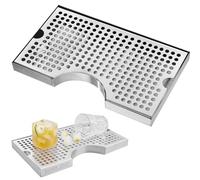 VEVOR Beer Drip Tray Vassoio raccogligocce per spillatore di Birra, Stainless Steel, Argento