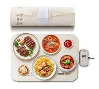 VEVOR Vassoio Riscaldante Elettrico con 4 Impostazioni di Temperatura Regolabili, Tappetino Riscaldante per Alimenti, con Spegnimento Automatico, Blocco Bambini, Perfetto per Feste Ristorazione