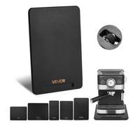 VEVOR Vassoio Scorrevole per Elettrodomestici in Legno, ca. 40 x 30 cm con Ruote in Gomma, Carico Max. 18 kg, Vassoio Scorrevole per Macchina da caffè Miscelatore da Cucina, Piano di Lavoro, Nero