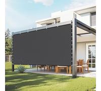 VEVOR Vela Ombreggiante con Protezione Solare, 305 x 366 cm, per Pergolato con Occhielli in Acciaio Inox, Telo Ombreggiante con Materiale HDPE, per Esterno Patio Giardino Cortile, Nero