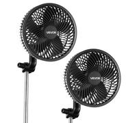 VEVOR Ventilatore a Clip per Piante, Ventilatore Ricaricabile per Grow Box con Porta Type-C, Velocità Multiple e Modalità di Circolazione, Controllo Intelligente, Oscillazione Potente, Confezione da 2