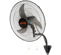 VEVOR Ventilatore Oscillante da Parete Industriale Metallo 490 mm 3 Velocità